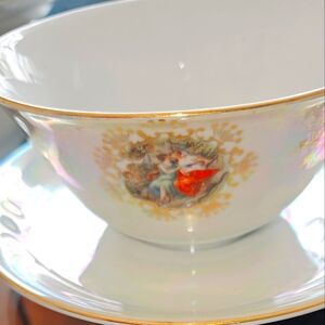 Fortuna Eisenberg  Porcelain Madonna  Vintage  45th Gold Trim